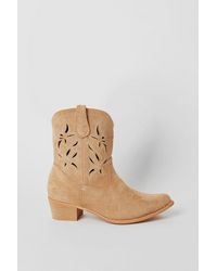 Oasis - Jerri Cutout Detail Western Boots - Lyst