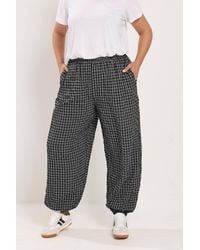 Yours - Check Balloon Trousers - Lyst