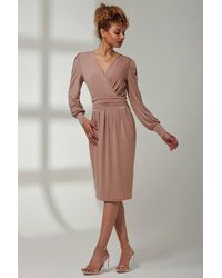 Jolie Moi - Kinslee Long Sleeve Pegged Dress - Lyst