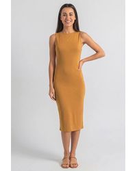 Enorsia - Premium Cotton Sleeveless Jersey Summer Dress - Lyst
