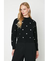 Oasis - Embroidered Heart Detail Knit Jumper - Lyst