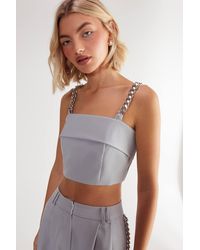 Nasty Gal - Premium Tailored Chain Strap Top - Lyst