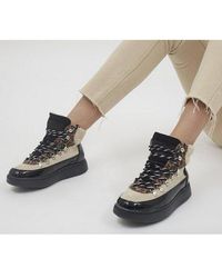 Woden Iris Hiker Boots - Natural