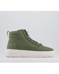Office Chino Mid Top Trainers - Green