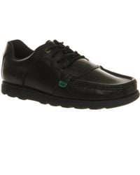 kickers lace up school shoes