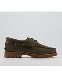 Timberland Authentic 3 Eye Boat Shoes Leather - Green