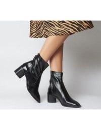 office aromatic block heel boots