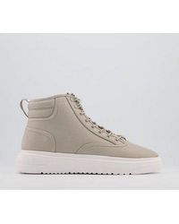 Office Chino Mid Top Trainers - Natural