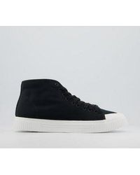 Office Carmel Canvas Mid Top Trainers - Black