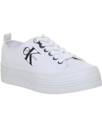 calvin klein zolah flatform trainers