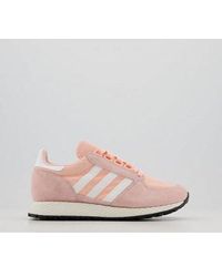 adidas forest grove trainers red night cloud white grey one
