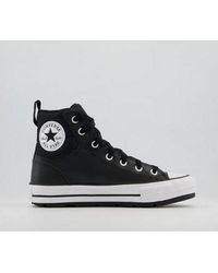 converse black boots
