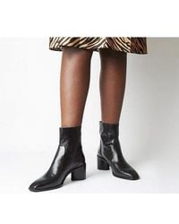 office aromatic block heel boots