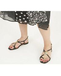 lerinna embossed croc effect flat sandals
