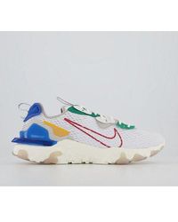 nike react vision trainers in light blue