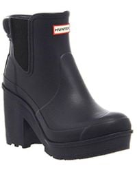 hunter high heel ankle boots