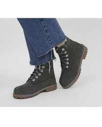 timberland juniors 6 inch premium waterproof boots black nubuck