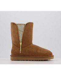 ugg lavelle zip boots black leather