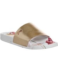 ted baker sliders rose gold