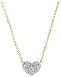 Eriness - Diamond Smushed Heart Necklace - Lyst