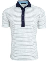 Greyson Men's Starfish/Amaryllis Pink Stripe Saranac Short Sleeve Polo Shirt 