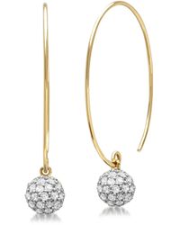Eriness 14k Yellow Gold Diamond Disco Ball Wire Earring - Metallic
