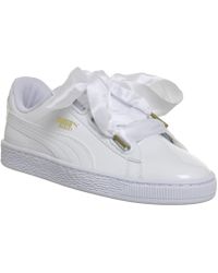 puma basket heart white puma basket heart white