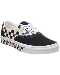 vans era trainers black white checkerboard