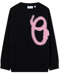 Off-White c/o Virgil Abloh - Shared Fuzzy Knit Crewneck - Lyst