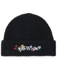 Off-White c/o Virgil Abloh - Floral Embroidered Beanie - Lyst