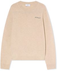 Off-White c/o Virgil Abloh - Quote Knit Crewneck Logo Sweater - Lyst