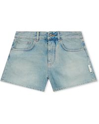 Off-White c/o Virgil Abloh - College Patch Denim Shorts - Lyst