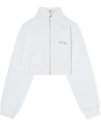 Off-White c/o Virgil Abloh - Arrow Chinè Flower Crop Zip Up - Lyst
