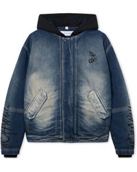 Off-White c/o Virgil Abloh - Cherry Hooded Denim Jacket - Lyst