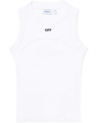 Off-White c/o Virgil Abloh - Off Stamp Rib Round Tank Top - Lyst