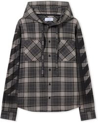 Off-White c/o Virgil Abloh - Spray Diagonal Hooded Shirt - Lyst