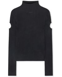 Off-White c/o Virgil Abloh - Cupro Rib Meteor Long Sleeve Top - Lyst