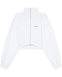 Off-White c/o Virgil Abloh - Arrow Glowing Flower Crop Zip Jacket - Lyst