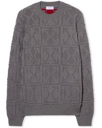 Off-White c/o Virgil Abloh - 3D Stitch Arrow Knit Sweater - Lyst