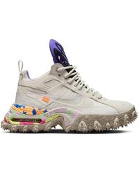 NIKE X OFF-WHITE - Off-white Terra Forma Suede-trimmed Mesh And Rubber Sneakers - Lyst