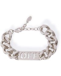 Off-White c/o Virgil Abloh - Bracelet en chaîne à plaque logo - Lyst