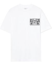 Off-White c/o Virgil Abloh - Embroidered Paisley Logo T-Shirt - Lyst