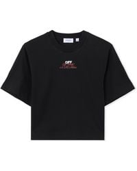 Off-White c/o Virgil Abloh - Off- C/O Ac Milan Crop T-Shirt - Lyst