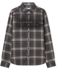 Off-White c/o Virgil Abloh - Spray Book Check Flannel Shirt - Lyst