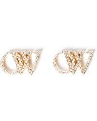 Off-White c/o Virgil Abloh - Strass Ow Earrings - Lyst