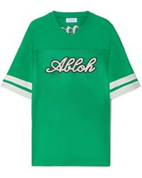 Off-White c/o Virgil Abloh - T-shirt in mesh con logo Football - Lyst