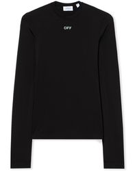 Off-White c/o Virgil Abloh - Off Stamp Second Skin Long-Sleeved Crewneck - Lyst