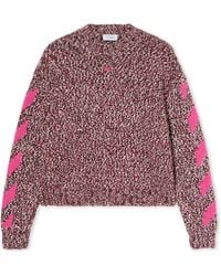Off-White c/o Virgil Abloh - Mouline Arrow Knit Crewneck Sweater - Lyst