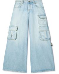 Off-White c/o Virgil Abloh - Denim Wide Cargo Pants - Lyst