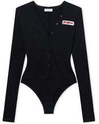 Off-White c/o Virgil Abloh - Heavy Jersey Button-Up Bodysuit - Lyst